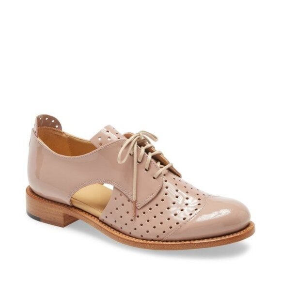 The Office of Angela Scott Shoes - The Office of Angela Scott Mr. Muffin Cutout Derby Oxfords in Mauve 37 7